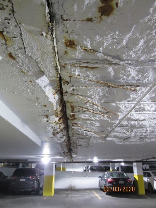 Exposed rebar